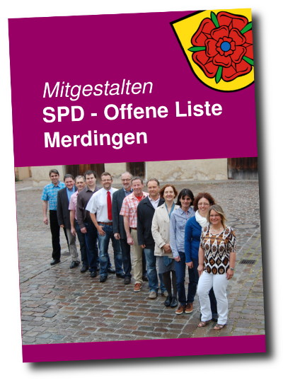 Titelseite Wahlprospekt der SPD - Offenen Liskte Merdingen 2014