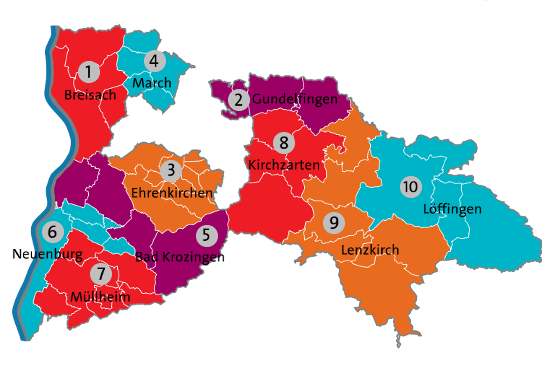Wahlkreise im Landkreis Breisgau-Hochschwarzwald